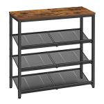 VASAGLE 4-Tier Entryway Shoe Rack Organizer