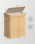 Bamboo Laundry Hamper with Lid and Handles