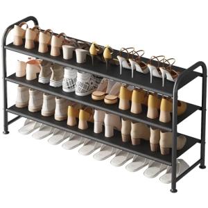 3-Tier Metal Shoe Rack for Closet or Entryway