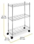 Whitmor Adjustable 3-Tier Metal Shelving Unit