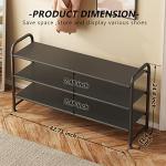 3-Tier Metal Shoe Rack for Closet or Entryway