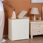 Double Laundry Hamper with Removable Bags and Lid