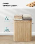 Bamboo Laundry Hamper with Lid and Handles