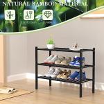 3-Tier Bamboo Shoe Rack for Small Spaces