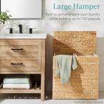 Large Double Laundry Hamper with Lid - Espresso