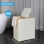 Double Laundry Hamper with Removable Bags and Lid