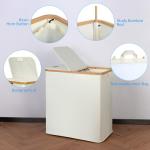 Double Laundry Hamper with Removable Bags and Lid