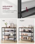VASAGLE 4-Tier Entryway Shoe Rack Organizer