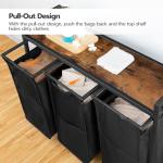 HOOBRO Rolling Laundry Sorter with 3 Baskets