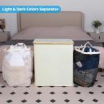 Double Laundry Hamper with Removable Bags and Lid