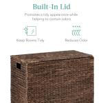 Large Double Laundry Hamper with Lid - Espresso