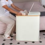 Double Laundry Hamper with Removable Bags and Lid