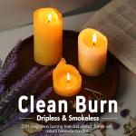 Organic Beeswax Pillar Candles - 4 Pack