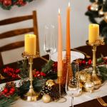 Organic Beeswax Pillar Candles - 4 Pack