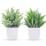 2 Pack Mini Fake Potted Plants for Home Decor