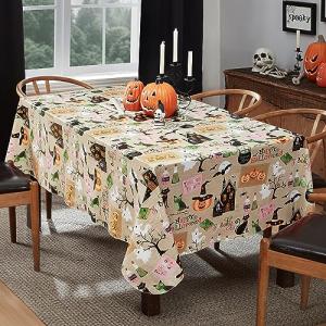 Happy Halloween Witches Brew Vinyl Tablecloth 52x70