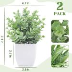2 Pack Mini Fake Potted Plants for Home Decor