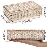 Gold Crystal Jewelry Box for Rings and Earrings