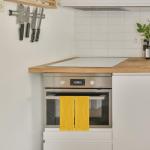 Absorbent Cotton Kitchen Towels - Yellow, Set of 4