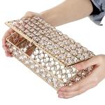 Gold Crystal Jewelry Box for Rings and Earrings