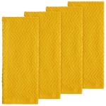 Absorbent Cotton Kitchen Towels - Yellow, Set of 4