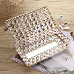 Gold Crystal Jewelry Box for Rings and Earrings