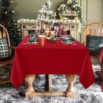 Red Stain-Resistant Rectangle Tablecloth – 60 x 102 Inch