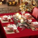 Red Stain-Resistant Rectangle Tablecloth – 60 x 102 Inch