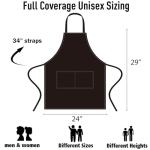 NOBONDO 12 Pack Black Bib Aprons with Pockets