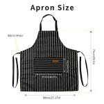 Adjustable Cotton Blend Chef Aprons with Pockets