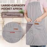 2 Pack Adjustable Kitchen Aprons with Pockets