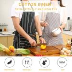 Adjustable Cotton Blend Chef Aprons with Pockets