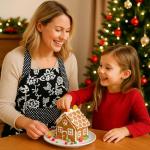 Vintage Floral Kitchen Apron for Women