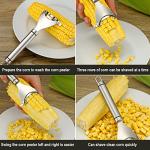 Stainless Steel Corn Peeler and Cob Stripper