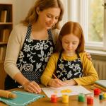 Vintage Floral Kitchen Apron for Women