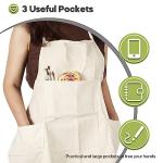 Conda 100% Cotton Canvas Bib Apron with Pockets