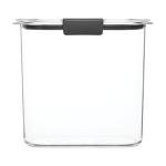 Rubbermaid Brilliance 12-Cup Airtight Food Storage Container, Perfect for Pantry Staples, Clear/Grey