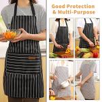 Adjustable Cotton Blend Chef Aprons with Pockets