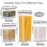 PANTRYSTAR Airtight Food Storage Containers with Lids, 7 PCS BPA Free Kitchen Canisters for Spaghetti, Pasta, Dry Food, Flour and Sugar, Plastic Canisters for Pantry Organization and Storage