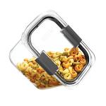 Rubbermaid Brilliance 12-Cup Airtight Food Storage Container, Perfect for Pantry Staples, Clear/Grey