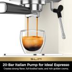 CHULUX Slim Espresso Machine with Milk Frother