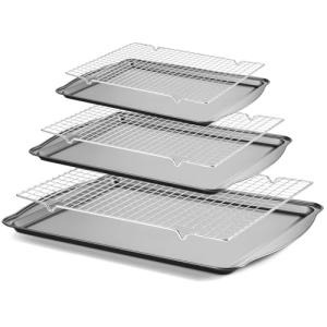 Funnydin Nonstick Baking Pan Set with Racks