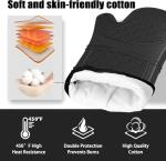 Heat-Resistant Oven Mitts with Silicone Spatulas