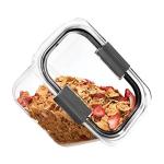 Rubbermaid Brilliance 12-Cup Airtight Food Storage Container, Perfect for Pantry Staples, Clear/Grey