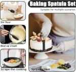 Heat-Resistant Oven Mitts with Silicone Spatulas