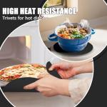 Heat-Resistant Oven Mitts with Silicone Spatulas
