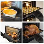 Hovico Heat Resistant Silicone Oven Mitts - 2PC Black