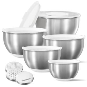 Stainless Steel Mixing Bowls Set with Lids