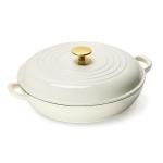 Carote 3.5QT Enamel Cast Iron Braiser Pan