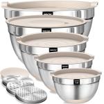 Stainless Steel Mixing Bowl Set with Lids, 8PCS